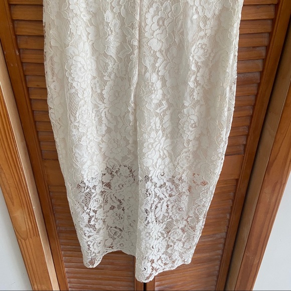 Alexis Leni White Lace Panel Midi Dress - Picture 10 of 12